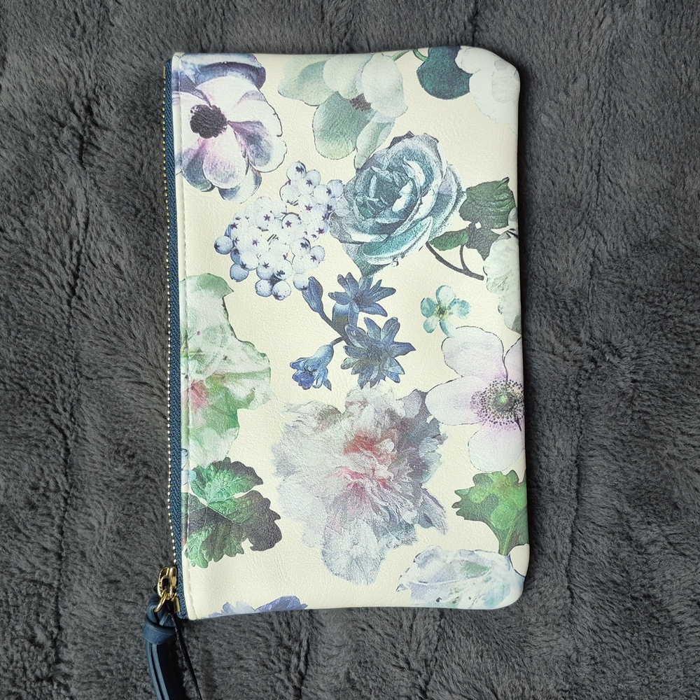 Medium Floral Printed Pouch With Keyring From Indigo, New With Tags - Picture 12 of 12